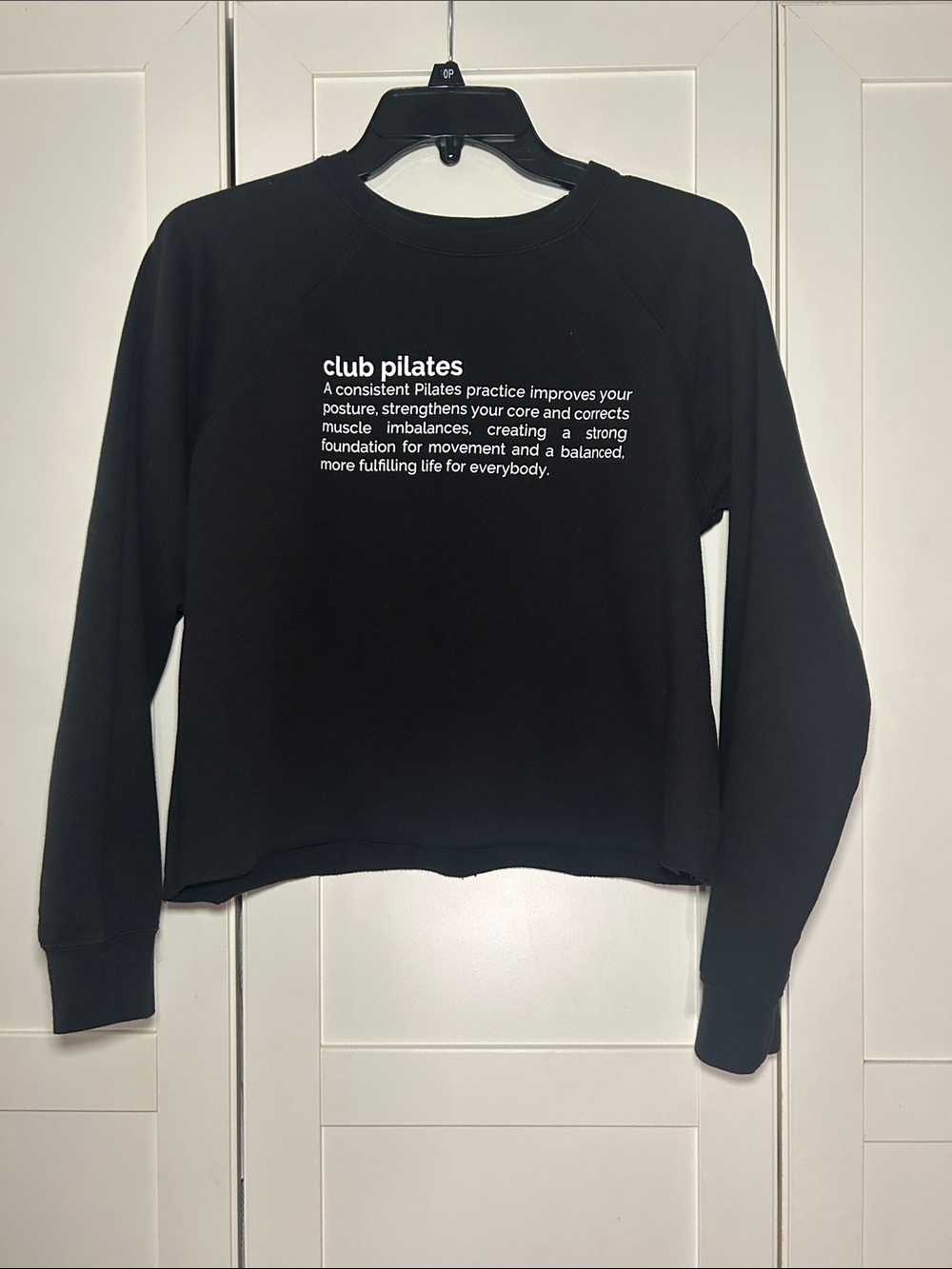 Club Pilates Black Crewneck Pullover Sweatshirt